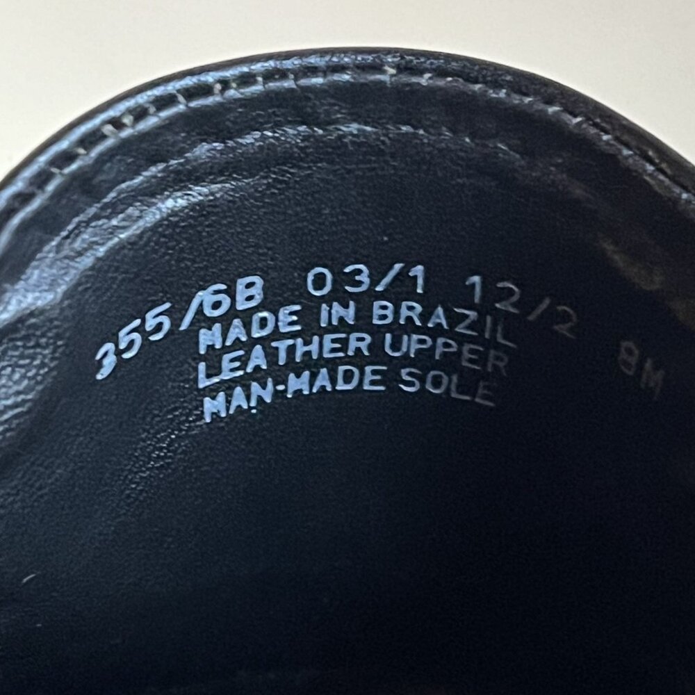 Vintage Y2K Black Leather Penny Loafer Mules Womens 8M 2" Block Heel Square Toe - Picture 6 of 9